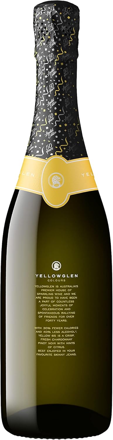 Yellowglen Yellow 65 Lower Alcohol Sparkling NV Wine, 750 ml (Pack Of 6)